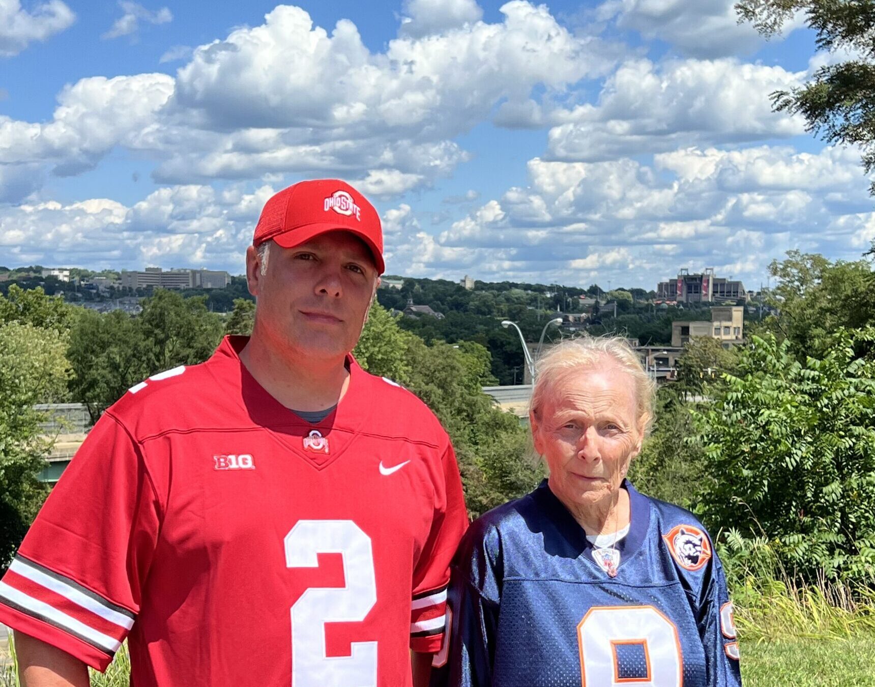 Justin Burgy with his mother, whose strength inspired his writing and personal growth